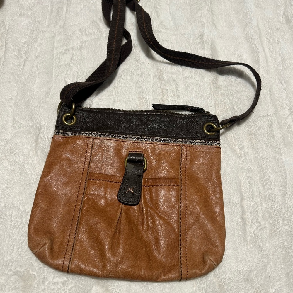 The Sak Brown and Dark Brown Crossbody Bag